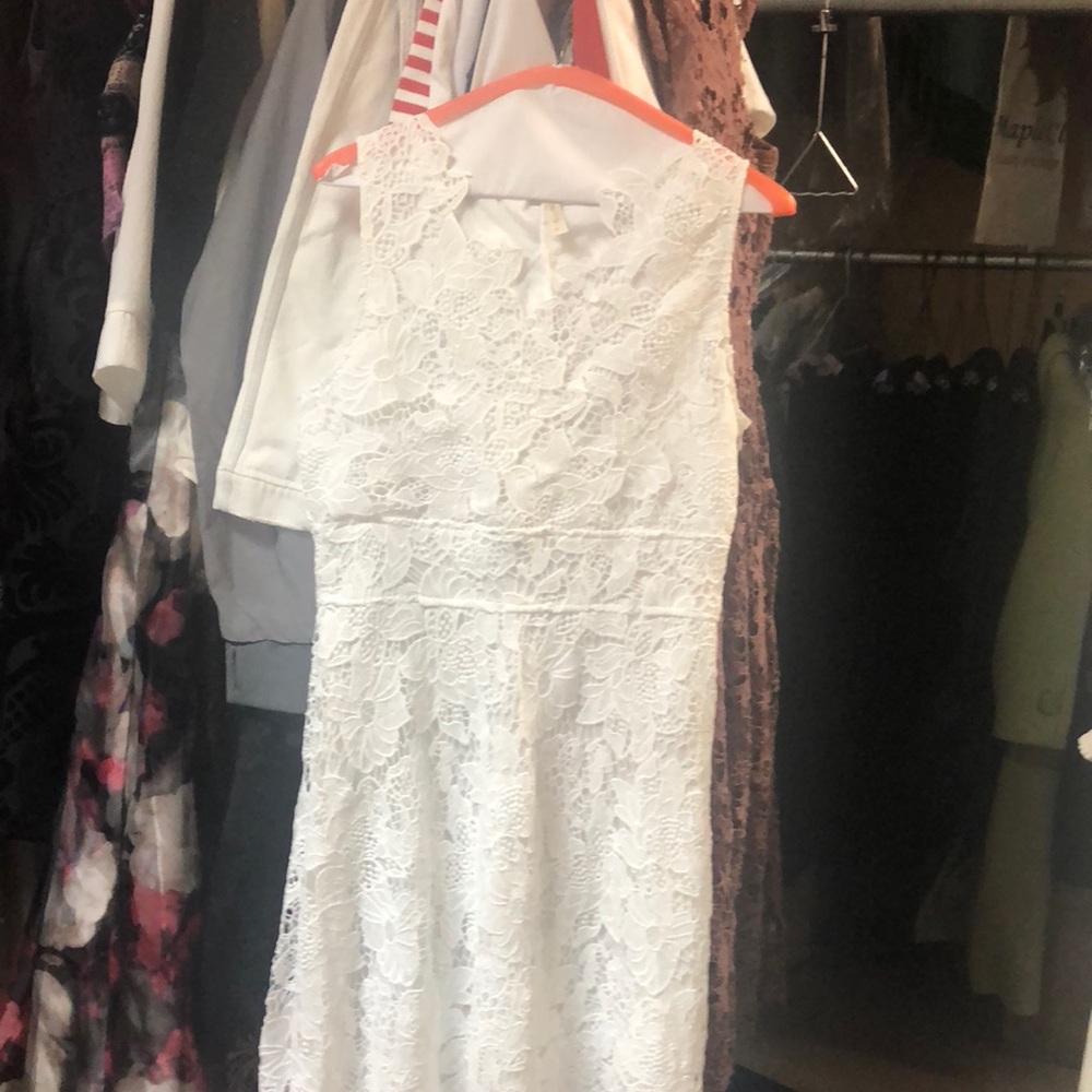 White lace summer dress